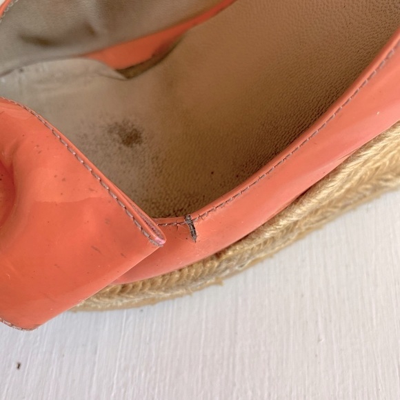 Valentino Pink Patent Leather Wedge 🎀 Bow Espadrilles with Original 📦 Shoe Box - Picture 14 of 16